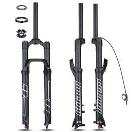 LHHL Mountain Bike Fork LHHL 26 / 27.5 / 29" In Mountain Bike Suspension Forks Travel 120mm 28.6mm Threadless Straight Tube Front Fork MTB QR 9mm RL Disc Brake With Damping (Color : Black, Size : 29inch)