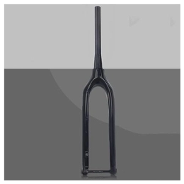 LHHL Mountain Bike Fork LHHL 26 / 27.5 / 29'' Inch Carbon Fiber MTB Bike Rigid Forks Thru Axle 15x100mm Threadless Ultralight Mountain Bicycle Front Fork Tapered Tube 1-1 / 8" Disc Brake (Color : Black-glossy, Size : 26")