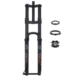 LHHL Spares LHHL 26 / 27.5 / 29 Inch MTB Air Suspension Fork 160mm Travel 1- / 8" Straight Tube Thru Axle 15x115mm Manual Lockout Mountain Bike Front Forks Damping Disc Brake (Color : Black, Size : 29inch)