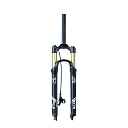 LHHL Mountain Bike Fork LHHL 26 / 27.5 / 29 Inch MTB Air Suspension Fork Travel 100mm Damping Adjustment Mountain Bike Fork 1-1 / 8 QR 9mm Manual / Remote Straight Tube Magnesium Alloy Fork (Color : Remote, Size : 27.5 inch)