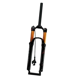 LHHL Mountain Bike Fork LHHL Air MTB Suspension Fork 26" 27.5" 29" Travel 100mm Mountain Bike Forks 1 1 / 8" Straight Tube 28.6mm QR 9mm Remote Locking AM XC Bicycle Road Bike Front Forks (Color : Gloss Black, Size : 29")