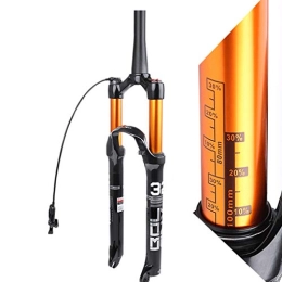 LHHL Spares LHHL Bicycle Suspension Forks 26 / 27.5 / 29 Inch Air Damping Magnesium Alloy MTB Bike Front Fork Disc Brake 100mm Travel 1-1 / 2" QR 1650g (Color : Remote control, Size : 26in)