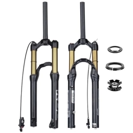 LHHL Mountain Bike Fork LHHL Bike Air Suspension Fork 24 In 1-1 / 8" Straight BMX Air Fork QR 9x100mm For 2.4 Tire Mountain Bike Front Fork MTB 115mm Travel RL With Disc Brake