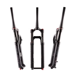 LHHL Mountain Bike Fork LHHL Bike Fork 27.5 / 29 Inch Thru Axle 15×110mm Boost MTB Air Suspension Fork Rebound Adjustment RL 1-1 / 2" Tapered Disc Brake Fork Bicycle Parts For XC AM Mountain Bike (Color : Black, Size : 27.5")