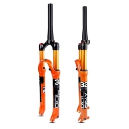 LHHL Spares LHHL Bike Front Forks 26 / 27.5 / 29inch MTB Air Suspension Fork Travel 100mm 1 1 / 8 Straight / Tapered Tube Mountain Bike Fork Manual Lockout QR 9mm XC AM FR (Color : Tapered, Size : 26")