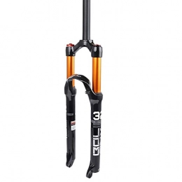 LHHL Mountain Bike Fork LHHL Bike Suspension Fork 26 27.5 29 Inch MTB Air Damping Straight 1-1 / 8" Disc Brake Bicycle Fork Travel 100mm QR HL RL 1650g (Color : A-Black, Size : 26in)