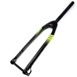 LHHL Mountain Bike Fork LHHL Carbon Fiber 26" / 27.5" / 29" MTB Front Fork 1-1 / 8'' Straight Tube Mountain Bike Rigid Forks 15x100mm Thru Axle Disc Brake Bicycle Fork (Color : Black-yellow, Size : 29")