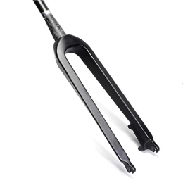 LHHL Mountain Bike Fork LHHL Carbon Fiber MTB Rigid Fork 26 / 27.5 / 29" Tapered Tube 1-1 / 8" Disc Brake Threadless Ultralight Mountain Bike Front Forks QR 9x100mm Bicycle Fork (Color : Black-matte, Size : 27.5")