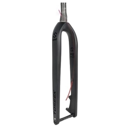 LHHL Mountain Bike Fork LHHL Carbon Fiber MTB Rigid Forks 26" 27.5" 29" Inch 15x110mm Thru Axle Disc Brake Ultralight Front Fork Mountain Bicycle Forks 1-1 / 8'' Threadless Tapered Tube (Color : Black-B, Size : 27.5")