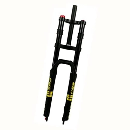 LHHL Mountain Bike Fork LHHL DH 27.5" 29" Bicycle Fork MTB Air Spension Fork Rebound Damping Manual Lockout Front Forks 1-1 / 8" Straight Steerer Disc Brake 150mm Travel QR 9mm (Color : Gold, Size : 27.5")