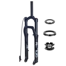 LHHL Mountain Bike Fork LHHL E-Bike Front Fork 26" MTB Disc Brake 115mm Travel Air Damping For 4.0" Fat Tire BMX Snow Bike 1-1 / 8" Straight Tube QR 9x135mm Remote Lockout