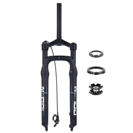 LHHL Mountain Bike Fork LHHL E-Bike Snow Bike 20 / 26 Inch Forks 28.6mm Straight Tube Front Fork QR 9mm Travel 115mm Mountain Bike Fork Manual Locking XC Bicycle Forks (Color : Black, Size : 20inch)