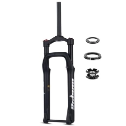 LHHL Mountain Bike Fork LHHL Fat Bike Fork 26 Inch Disc Brake 1-1 / 8" Straight BMX Air Suspension Forks QR 135mm For 4.0 Tire E-Bike Front Fork MTB 115mm Travel Fit Snow Beach Bicycle XC