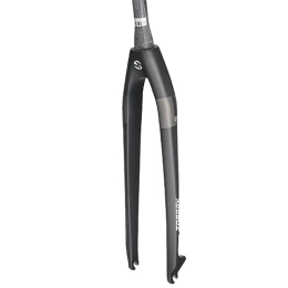 LHHL Mountain Bike Fork LHHL Mountain Bike Rigid Forks 26 / 27.5 / 29'' Carbon Fiber MTB Front Fork Disc Brake 9x100mm QR Bicycle Forks 1-1 / 8'' Threadless Tapered Tube Ultralight 567g (Color : Black gray, Size : 26")