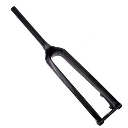 LHHL Mountain Bike Fork LHHL Mountain Bike Rigid Forks Carbon Fiber 26 / 27.5 / 29" Inch MTB Front Fork Threadless Tapered Tube 1-1 / 8" Disc Brake Thru Axle 15x100mm Bicycle Forks Ultralight (Color : Black-Glossy, Size : 27.5")