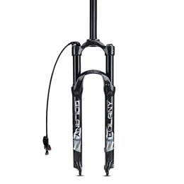 LHHL Mountain Bike Fork LHHL Mountain Bike Suspension Fork 29 Inch Magnesium Alloy Bicycle Fork Travel 120mm Carbon Disc Brake MTB Fork Manual / Remote Lockout (Color : Remote Lockout, Size : 29 Inch)