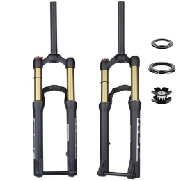 LHHL Mountain Bike Fork LHHL Mountainbike 24 Tums Cykelupphängningsgafflar Resväg 115 Mm 28, 6mm Rakt Rör MTB Framgaffel För BMX Genomgående Axel 15x100mm Manuell Låsning Skivbroms