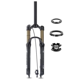 LHHL Spares LHHL MTB Air Fork 26 / 27.5 / 29 Inch 100mm Travel Bike Suspension Forks QR 9mm Disc Brake 1-1 / 8" Straight Tube Remote Lockout XC AM Mountain Bike Front Forks (Color : Gold, Size : 29inch)