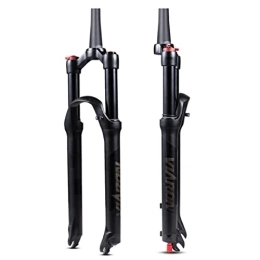 LHHL Mountain Bike Fork LHHL MTB Air Fork 26 / 27.5 / 29in For Mountainer Bike Air Pressure Bicycle Fork Rebound Adjust Travel 100mm Bike Suspension Fork 1 1 / 8 Straight Tube 28.6mm QR 9mm (Color : Black, Size : 29")