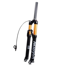 LHHL Mountain Bike Fork LHHL MTB Air Suspension Fork 26 / 27.5 / 29 Inch Mountain Bike ForK 100mm Travel QR 9mm Remote Lockout 1-1 / 8" Straight Steerer MTB Air Fork XC / AM / FR (Color : Black gold, Size : 27.5in)