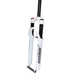 LHHL Spares LHHL MTB Bike Front Fork 26 / 27.5 / 29 Inch Air Damping Bicycle Suspension Forks HL Disc Brake 100mm Travel 1-1 / 8" QR (Color : White, Size : 27.5")