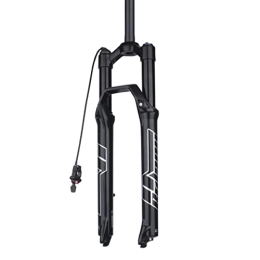 LHHL Mountain Bike Fork LHHL MTB Front Fork 27.5 / 29 Inch Mountain Bike Suspension Fork Travel 120 / 140mm Aluminum Alloy Super-Light Bike Fork 1-1 / 8 Straight Tube QR 9mm (Color : Black-Remote Lockout, Size : 29-120mm)