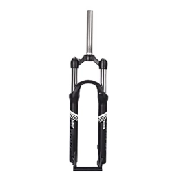 LHHL Mountain Bike Fork LHHL MTB Spring Suspension Fork 26 / 27.5 Inch Bike Aluminum Alloy Front Fork Travel 100mm Mountain Bike Suspension Fork Manual Lockout QR Straight Tube 1-1 / 8 (Color : Black, Size : 26 inch)