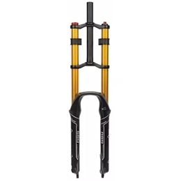 LHHL Spares LHHL MTB Suspension Fork 26 / 27.5 / 29 Inch Damping Adjustment Downhill Mountain Bike Oil Spring Suspension Fork Travel 150mm Straight Tube (Color : Gold, Size : 27.5 inch)