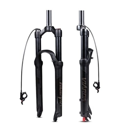 LHHL Mountain Bike Fork LHHL MTB Suspension Fork 26 / 27.5 / 29 Inch Rebound Adjustment Bike Forks Travel 100mm Air Mountain Bike Fork QR 9mm 28.6mm Straight / TaperedTube Remote Lockout (Color : Black-manual, Size : 29")