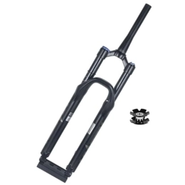 LHHL Mountain Bike Fork LHHL MTB Suspension Fork 26 / 27.5 / 29 Inches HL 120mm Travel Mountain Bike Front Fork Air Damping 1-1 / 2" Tapered Tube 110x15mm Thru Axle (Color : Black, Size : 29inch)