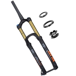LHHL Mountain Bike Fork LHHL MTB Suspension Fork 26 / 27.5 / 29 Inches With Air Damping 28.6mm Straight Tube QR 9X100mm Travel 100mm Disc Brake Mountain Bike Fork HL Bicycle Forks (Color : Gold, Size : 26inch)