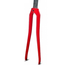 LHHL Mountain Bike Fork LHHL Road Bike Rigid Forks Carbon Fiber QR 9X100mm Front Fork V Brake Straight Tube Threadless Bicycle Forks Ultralight (Color : Red-A, Size : 700C)