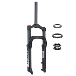 LHHL Mountain Bike Fork LHHL Snow Bike Front Fork 26 Inch For 4.0" Tire E-bike 115mm Travel 135mm Spacing Hub 9mm QR Manual Lockout Mountain Bike Front Fork For Snow Beach XC MTB Bicycle (Color : Black, Size : 26inch)