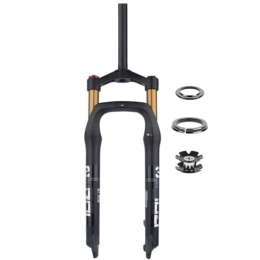 LHHL Mountain Bike Fork LHHL Snow Bike Front Fork 26 Inch For 4.0" Tire E-bike 115mm Travel 135mm Spacing Hub 9mm QR Manual Lockout Mountain Bike Front Fork For Snow Beach XC MTB Bicycle (Color : Gold, Size : 26inch)