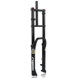 LHHL Spares LHHL Snow Bike Shock Fork 26inch 4.0 Fat Tire MTB Air Suspension Fork Damping Adjustment Travel 150mm Mountain Bike Air Suspension Front Fork Straight Tube (Color : Black, Size : 26 inch)