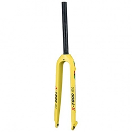 LIDAUTO Mountain Bike Fork LIDAUTO Bike Front Fork Full Carbon Fiber Mountain Bike Forks Ultralight Cycling Fork 28.6MM Yellow, 26ER / 430MM