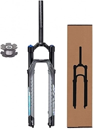 LLDKA Mountain Bike Fork LLDKA Bike Bike Shock Absorber Forks, 1-1 / 8 Tube Tape Bicycle Suspension Air Fork 100mm Bicycle Fork, Straight, 29 inches