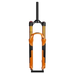 LSRRYD Mountain Bike Fork LSRRYD MTB Air Suspension Fork 26 / 27.5 / 29 Inch Travel 100mm Rebound Adjust 1-1 / 8 Straight Tube QR 9mm Manual Lockout AM XC Mountain Bike Front Forks Ultralight (Color : Orange, Size : 27.5'')