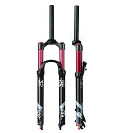 LUNJE Mountain Bike Fork LUNJE 26 / 27.5 / 29 MTB Bike Fork Travel 120mm Air Suspension Fork Rebound Adjust 1-1 / 8'' Straight / Tapered Fork Manual / Remote Lockout QR 9mm (Color : Straight Manual, Size : 27.5'')