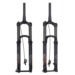 LUNJE Mountain Bike Fork LUNJE Mountain Bike Air Suspension Fork 27.5 29 Inch Travel 160mm MTB Fork Thru Axle Boost 15 * 110mm 1-1 / 2 Tapered Fork Rebound Adjust Remote Lockout XC / AM (Color : Black, Size : 29inch)