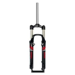 LUNJE Mountain Bike Fork LUNJE Mountain Bike Suspension Fork 26 Inch MTB Fork 100mm Travel Disc V Brake Spring Fork 1-1 / 8" Straight Tube 28.6mm QR 9mm Manual Lockout (Color : Red A)