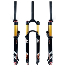 LUNJE Mountain Bike Fork LUNJE MTB Fork 26 27.5 29 Mountain Bike Air Suspension Forks Travel 120mm Rebound Adjust 1-1 / 8'' Straight / Tapered Bicycle Fork Manual / Remote QR 9mm (Color : Straight Manual, Size : 29'')