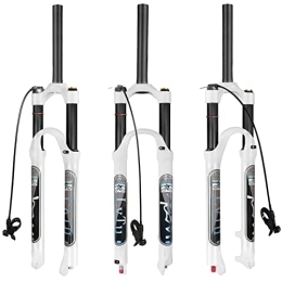 LvTu Mountain Bike Fork LvTu MTB Bicycle Air Fork Suspension 26 / 27.5 / 29 Inch, Magnesium Alloy Rebound Adjustment XC AM Ultralight Mountain Bike Front Forks Travel 120mm (Color : Straight Remote lock, Size : 29)