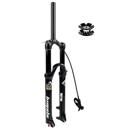 LvTu Mountain Bike Fork LvTu MTB Suspension Fork 26 27.5 29 inch, 160mm Travel Tapered and Straight Threadless Rebound Adjustment Bicycle Front Fork - Black (Color : Straight Remote Lockout, Size : 29 inch)