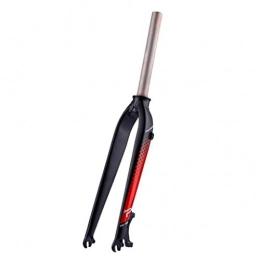 M-YN Spares M-YN 1-1 / 8" 26 / 27.5 Rigid Disc Brake MTB Fork, 28.6mm Threadless Straight Tube Superlight Mountain Bike Front Forks (Color : Red, Size : 26inch)