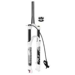 MabsSi Mountain Bike Fork MabsSi Ultralight Mountain Bike Front Forks 26 27.5 29 Inch Travel 120mm, Rebound Adjust 1-1 / 8 Ultralight Air Bicycle Suspension Fork MTB Forks Disc Brake(Size:26INCH, Color:STRAIGHT-REMOTE LOCK)