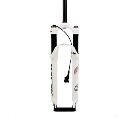 MDZZ Mountain Bike Fork MDZZ Bicycle Forks Air Shock Pump Shoulder Control Lockout Mountain Bike Straight Tube MTB Bike Suspension Fork (Color : White-B, Size : 27.5in)