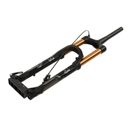 minifinker Mountain Bike Fork minifinker Bike Suspension Fork, Mountain Bike Front Fork Aluminum Alloy Good Locking Control 27.5in 175mm Gold Tapered Steerer for Maintain