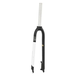 minifinker Mountain Bike Fork minifinker Front Fork, Fork Easy To Install Lightweight Practical Rigid High Strength for Mountain Bike(Black White)