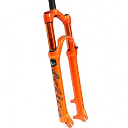 MJCDNB Mountain Bike Fork MJCDNB MTB Bicycle Fork 26 / 27.5 Inch Double Air Front Fork Damping Adjustable Straight Tube 1-1 / 8"Travel 100mm Disc Brakes QR 9mm